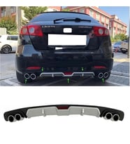 Chevrolet Lacetti HB Gri Difüzör 4 Krom Egzoz Görünümlü Difizör Arka Ek Body Kit 2004 - 2013
