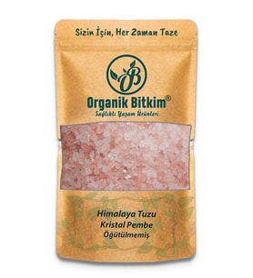 Organik Bitkim Himalaya Tuzu Kristal  Pembe 1000 gr