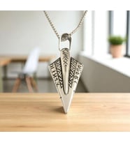 Viking Mızrak Çelik Kolye Ucu (Gümüş)