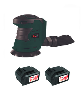Klpro KLEZ18-50 18V/5.0Ah. 125mm Çift Akülü Şarjlı Eksantrik Zımpara (Yeşil)