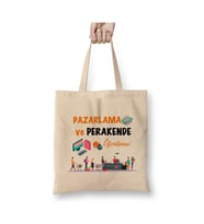 Pazarlama Ve Perakende Öğretmeni Beyaz Bez Çanta Uzun Saplı Alışveriş Çantası Plaj Çantası