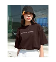 Unisex North Of Nirfang Tasarım Basklı Tshirt (Kahverengi)