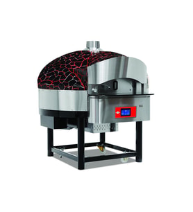 Empero EMP.SPO.02-D-BR Dijital Pizza Fırını Döner Tabanlı Gazlı Siyah-kırmızı