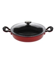Brillant  Situla Döküm Kapaklı Sahan Bordo 18 cm