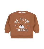 Civil Boys Go Team Tıger Baskılı 2-5 Yaş Sweatshirt - Kahve