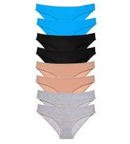8 adet Süper Eko Set Likralı Kadın Slip Külot Siyah Ten Gri Mavi