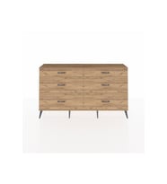 Arges Konsol 6 Çekmeceli  176x30x99 Çam-Çam