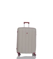 Mçs Polipropilen Valiz V305 75 CM (Beyaz-Gul Kurusu)