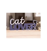 "Cat Lover" Yazılı Dekoratif Masaüstü Süsü