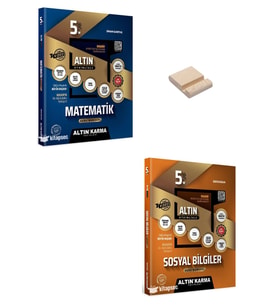 Altın Karma 5. Sınıf Matematik ve Sosyal Bilgiler Etkinlikli Soru Bankası + Telefon Standı