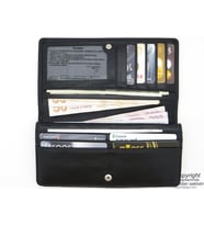 Hakiki Deri Cüzdan  İsme Özel Cüzdan  19x9,5  TM 1650-3 Hediyelik Cüzdan (Siyah-Gri)