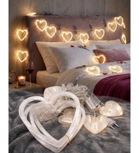 Kalp Şeklinde LED Neon Işık Dekoratif Romantik Oda ve Duvar Lambası