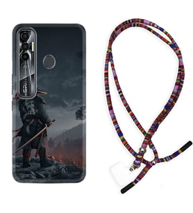 Tecno Spark 6 6 Go 8C 8 Pro 7 7 Pro Kılıf Boyun Asklı Rasta Silikon Warrior 1653