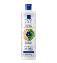 Care Derma Nemlendirici + Cilt Tonu Görünümünü Eşitleyici C Vitamini ve Yeşil Çay İçeren Vücut Losyonu 400ml
