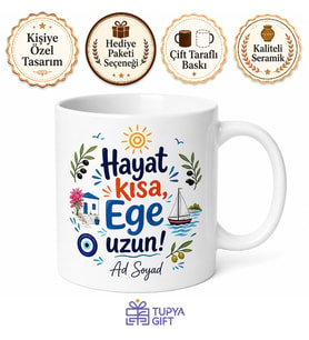 Ege Espirisi Yazılı Komik Baskılı Kupa Bardak Eğlenceli Hediye
