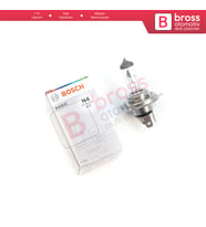 Kısa Uzun Far Sis Lambası için BOSCH BASIC Seri 1987302803 12V 60/55W H4 Halojen Far Ampulü Tırnaklı