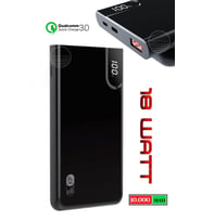 PREPARE 10000 mAh Qualcomm FAST Dijital Gösterge 18W PD 3.0 Hızlı Şarj Powerbank
