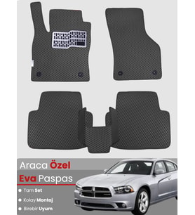 DODGE CHARGER (2011-2015) Uyumlu EVA Paspas Tam Set–Araca Özel,Su Geçirmez,Kolay Montaj