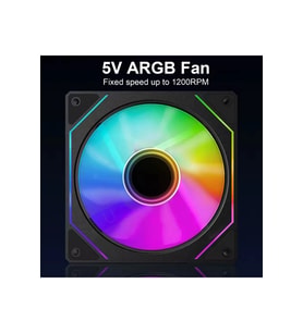 BUBALUS B-4Pro 120 mm ARGB PWM PC Kasa Fanı Siyah – Infinity Mirror & Sessiz Soğutma