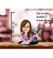 ATEŞ ANIT Karikatür bayan biblo-250