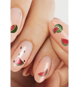Karpuz Tırnak Dövmesi, Tırnak Tattoo, Nail Art, Tırnak Sticker
