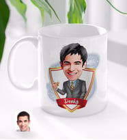 BK Gift Kişiye Özel İsimli Erkek Karikatürlü Beyaz Kupa Bardak-52