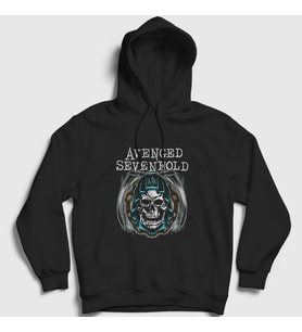 Presmono Unisex Siyah Chains Avenged Sevenfold Kapüşonlu Sweatshirt 15536tt
