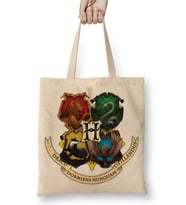 Harry Potter Hogwarts Gryffindor Slytherin Ravenclaw Hufflepuff Bez Çanta Uzun Saplı