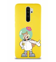 Xiaomi Redmi Note 8 Pro Soft Premier Kapak Sandy Tasarımlı Silikon Kılıf - Sarı (Şeffaf)