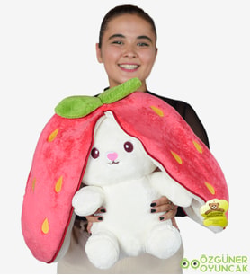 Pababo 80 cm Pelüş Çilek Tavşan (Pandamkee)