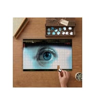 Yeşil Göz İris Tasarımı 240 parça Ahşap Puzzle Ahşap Kutuda MP00328