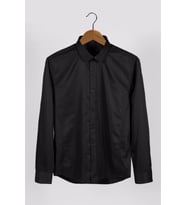 Erkek Ekstra Slim Fit Uzun Kollu Takım Elbise Gömleği 22Y-4300632-1 Siyah