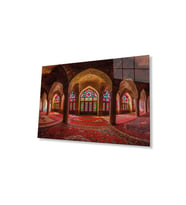 Cami İslami Motif Dini Cam Tablo 4mm Dayanıklı Temperli Cam (Çok Renkli)