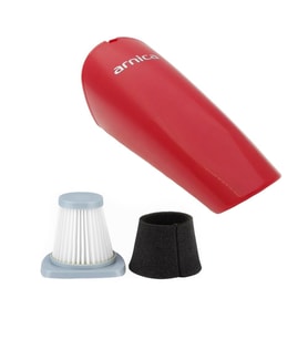 Arnica Uyumlu Merlin Pro Kırmızı Süpürge Toz Haznesi ve Hepa Filtre