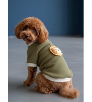Minik Aslan Köpek Sweatshirt – Haki
