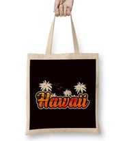 Hawaii Palm Tree Aloha Beach Ocean Island Traveler Vacation Bez Çanta Uzun Saplı