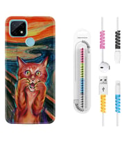 Realme C11 C21 C21Y C25Y C11 2021 Kılıf Kablo Koruma Spiral Silikon Tablo Cat 1788