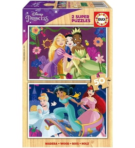 Educa 2x50 Parça Disney Prensesleri Kız Çocuk Ahşap Puzzle - 4-6 Yaş