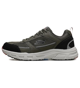 Skechers Oak Canyon-Verketta Mens Leather Outdoor Shoes Hakiki Deri Erkek Outdoor Yürüyüş Ayakkabısı Yeşil