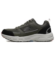 Skechers Oak Canyon-Verketta Mens Leather Outdoor Shoes Hakiki Deri Erkek Outdoor Yürüyüş Ayakkabısı Yeşil