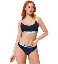 Yohannes Club, Kadın Pamuklu İç Çamaşırı Takımı ( Bralet- Lastik Kemerli Bikini), Renk Seçenekli (Lacivert)