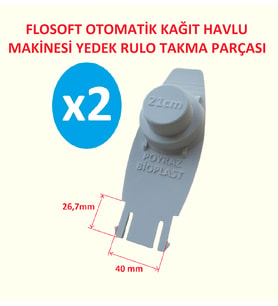 Flosft 21cm Otomatik Kağıt Havlu Dispanseri Yedek Parça Beyaz 2 Adet