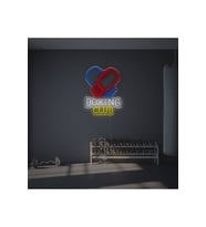 BOXING CLUB Yazılı ve Şekilli Neon Tabela