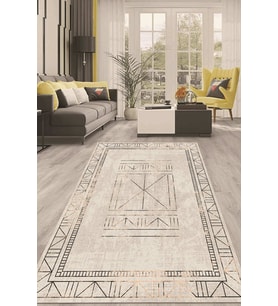 Dijital Kaymaz Taban Yıkanabilir Modern Renkli Salon Halısı Mutfak Halısı Yolluk ND-HT-399 (Çok Renkli)