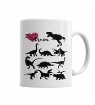 Eu Amo Dinossauros Kupa Bardak Porselen