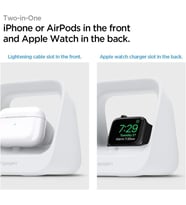 Spigen Stand S316 2in1 iPhone & Apple Watch ile Uyumlu Stand Dock Şarj Ünitesi S