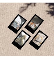 Polaroid fotograf baskısı instax tarzı 12 adet siyah renk