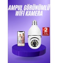 Güvenlik Kamerası Wi-Fi Özellikli 360 Derece Full Hd 1080P Ampül Kamera