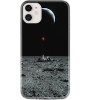 Apple iPhone 11 12 13 Mini Kılıf Desemli Silikon Astronoot Red Baloon 1608
