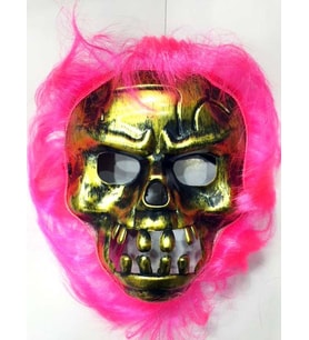 Cadılar Bayramı Pembe Saçlı Maske pop